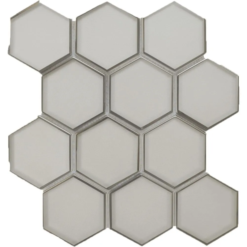 White Hex 3" Polished 1 White Hex 3" Polished