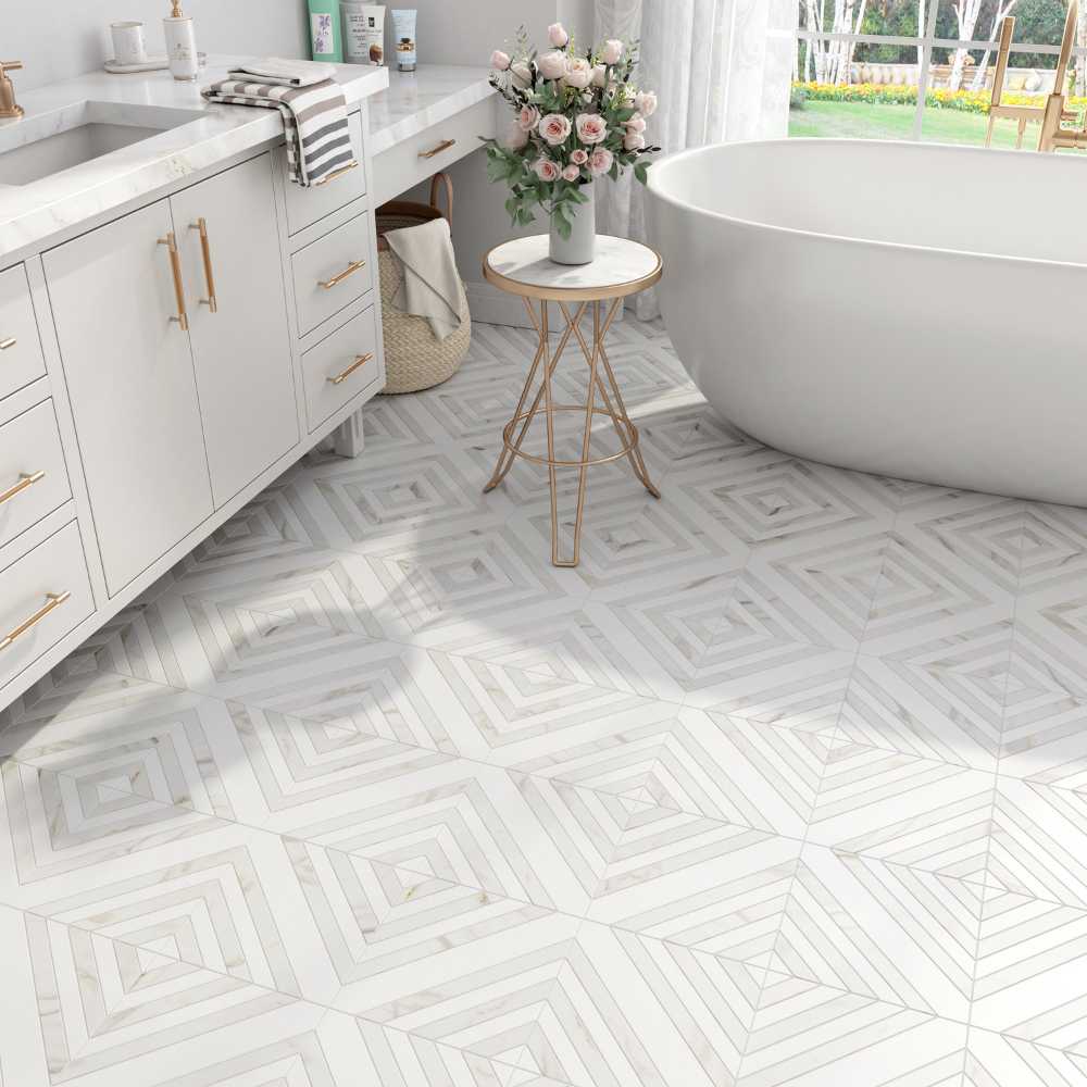 Thassos + Calacatta Polished 3 Thassos + Calacatta Polished