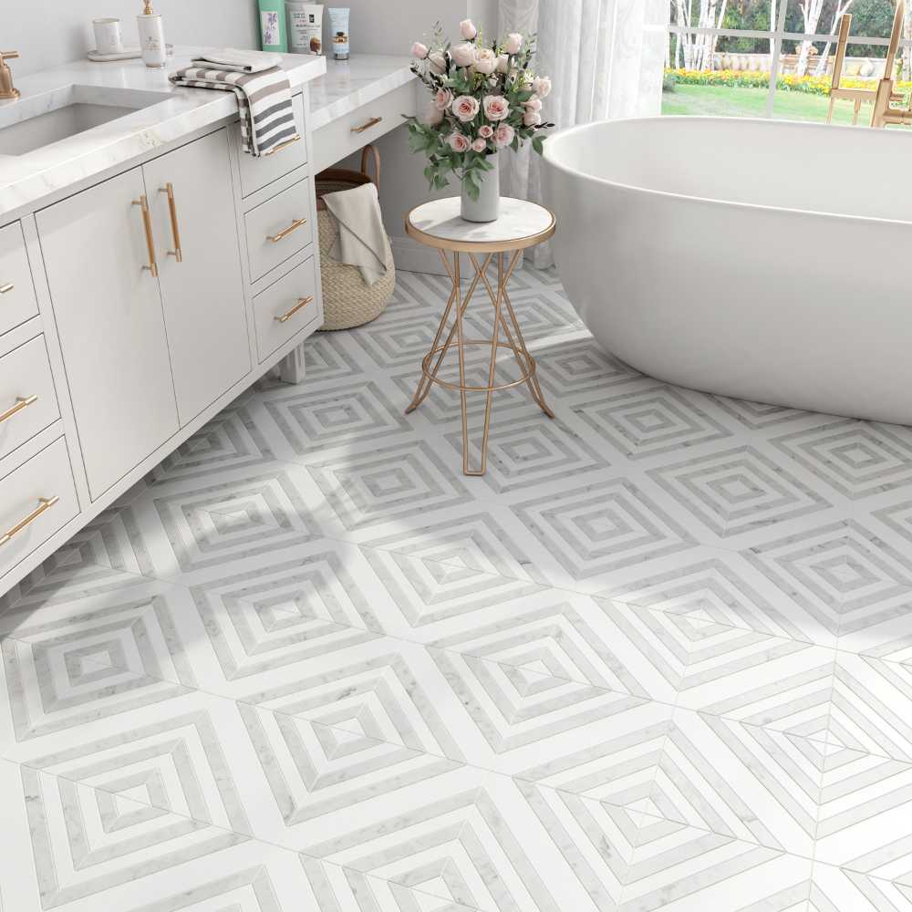 Thassos + Carrara Polished 3 Thassos + Carrara Polished