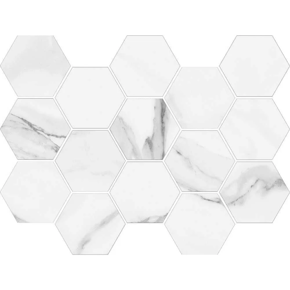 Statuario Hexagon Matte 1 Statuario Hexagon Matte