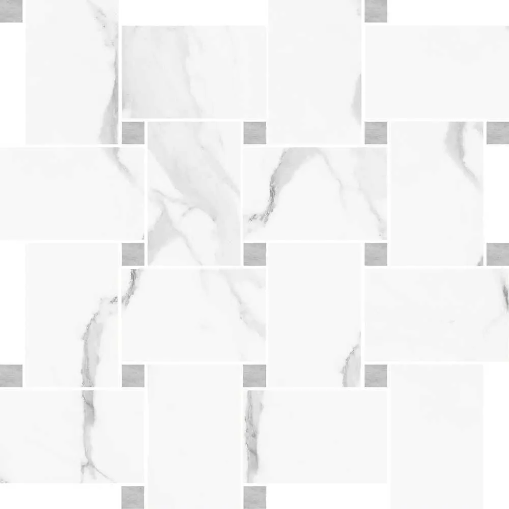 Statuario Basketweave Matte 1 Statuario Basketweave Matte