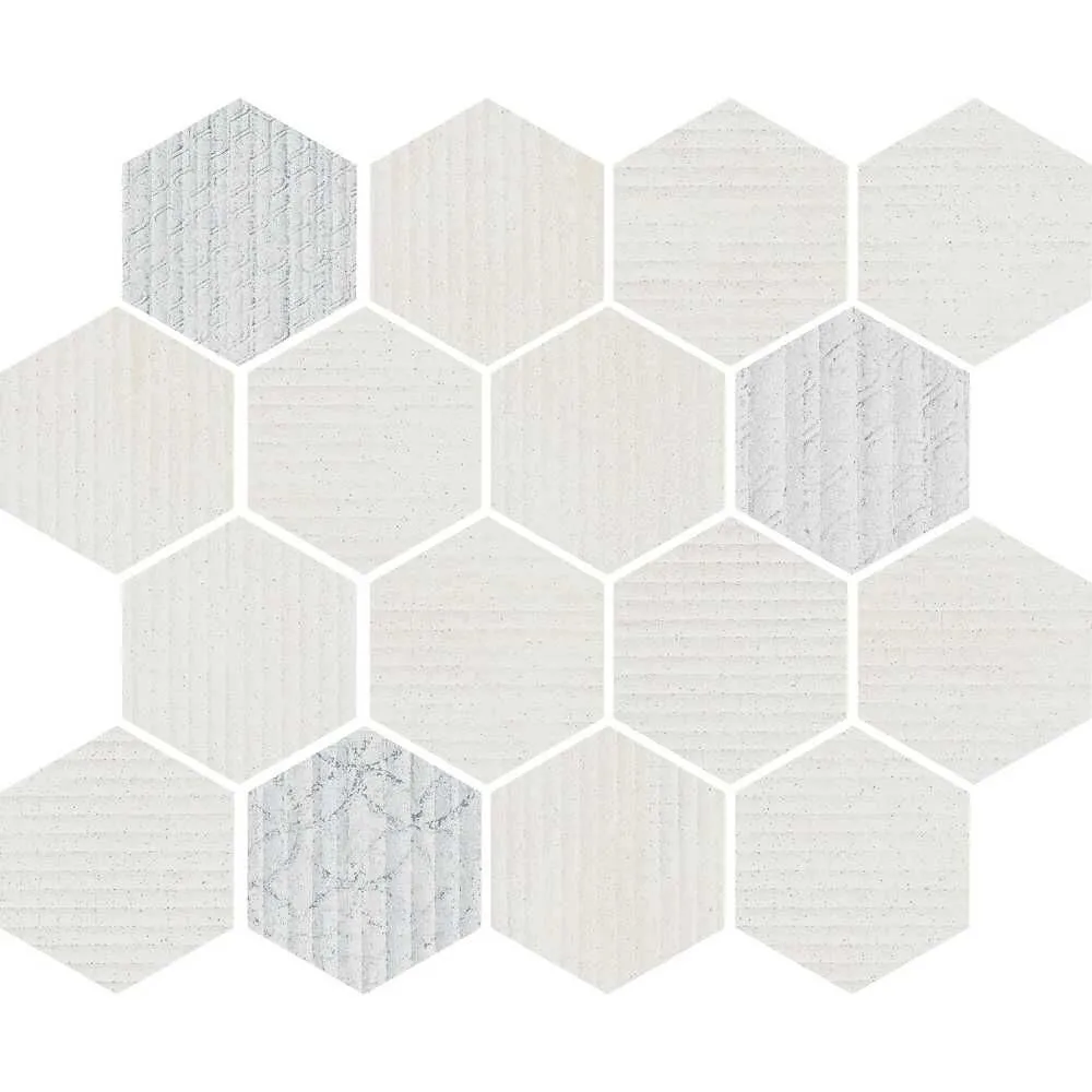 White Hexagon Mosaic Matte 1 White Hexagon Mosaic Matte