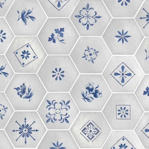 White Lotus Hex 6X7 Glossy