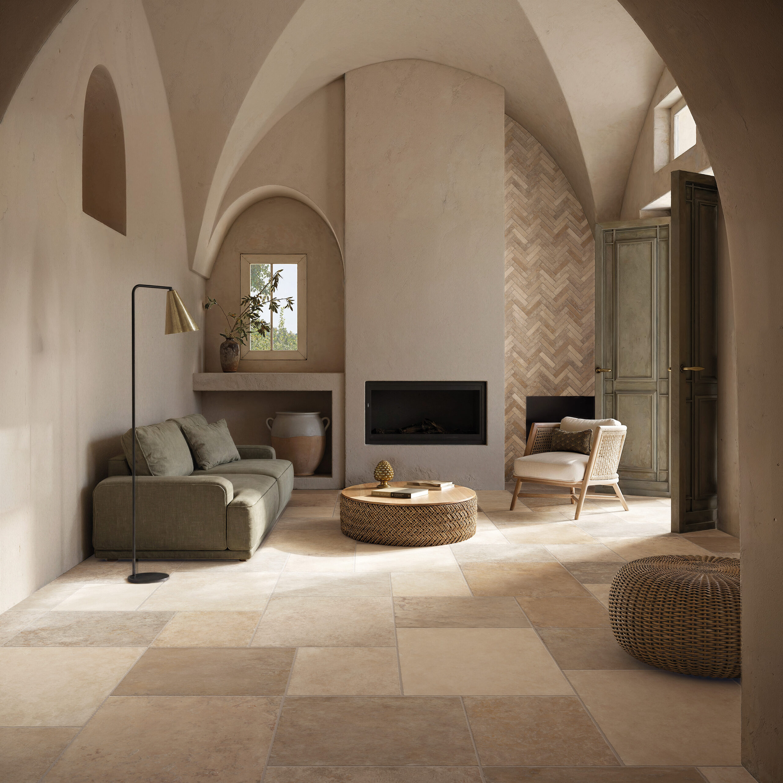 Villa Mix tile floor in a living room