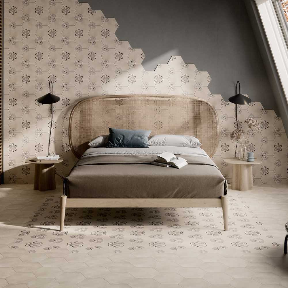 Beige Lily 8" Hex Matte