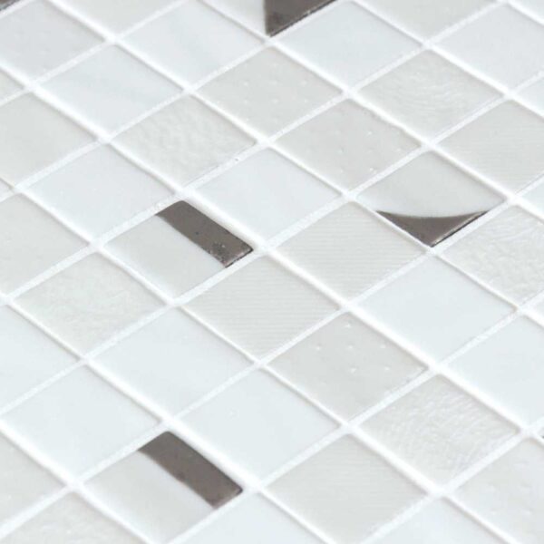 White/ Silver 1X1 Glossy