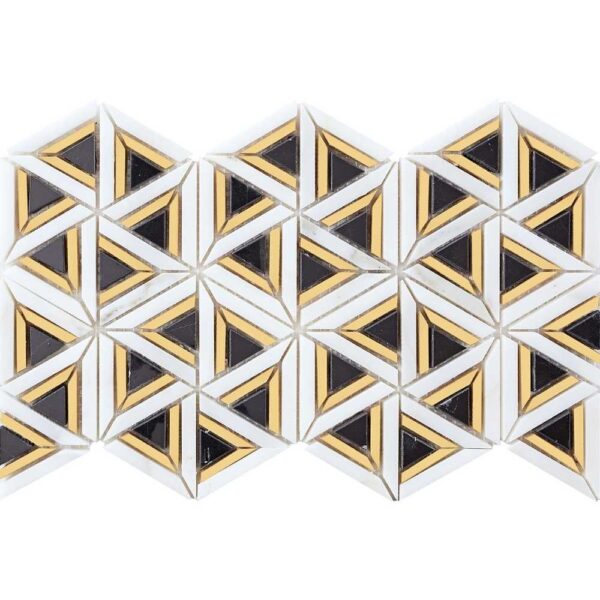Calacatta Gold/ Nero Marquina/Satin Brass Pol.