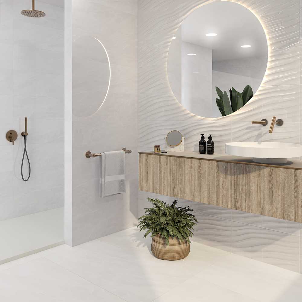 White 12X24 Wall Deco Glossy