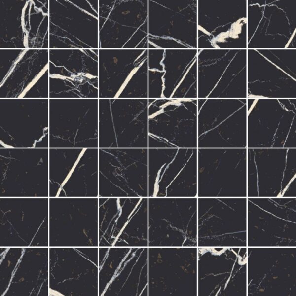 2X2 Mosaic Nero Marquina Matte