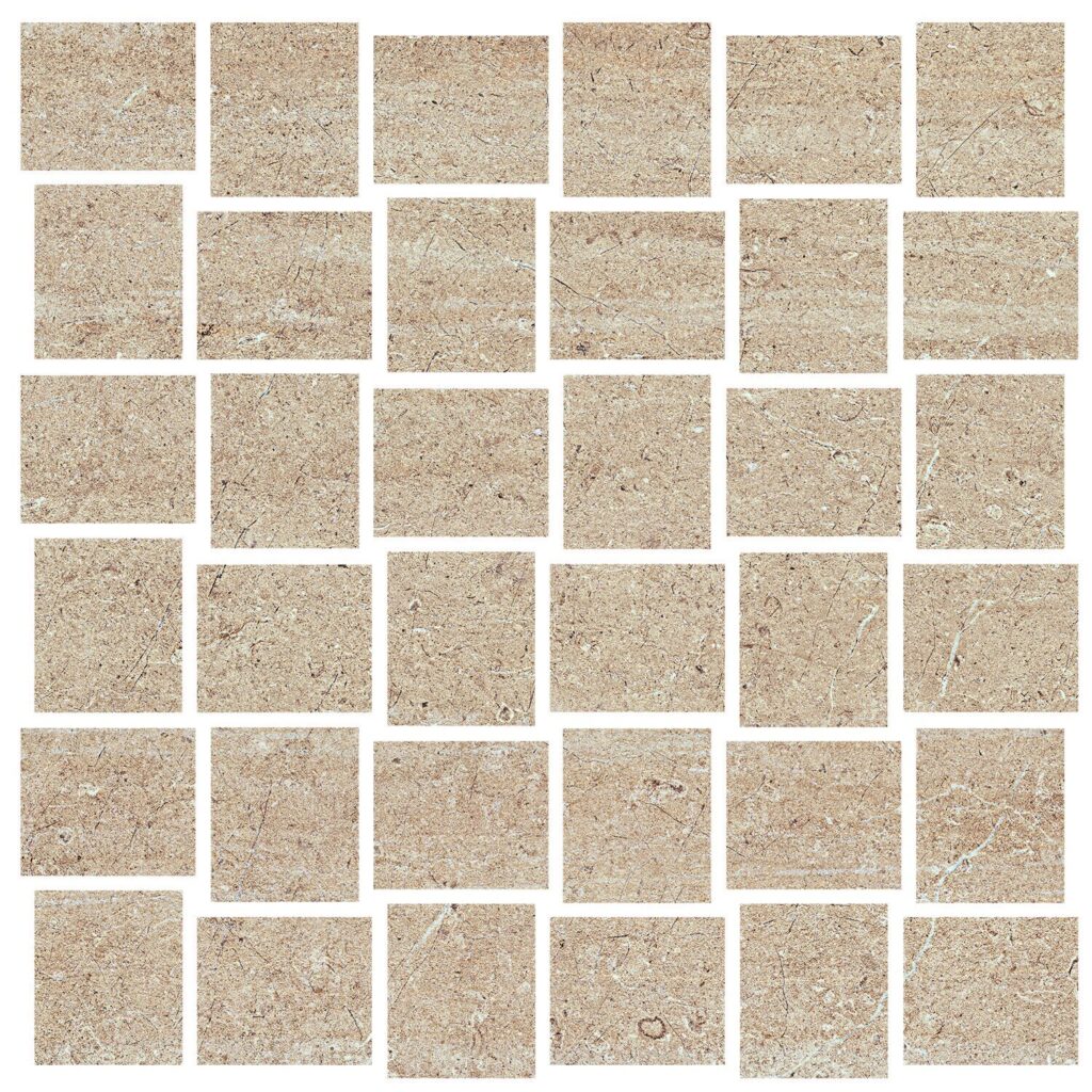 Beige 2X2 Parquet Mosaic Matte