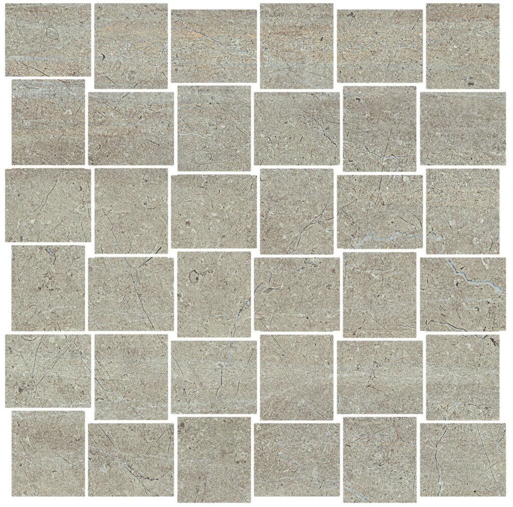Grey 2X2 Parquet Mosaic Matte