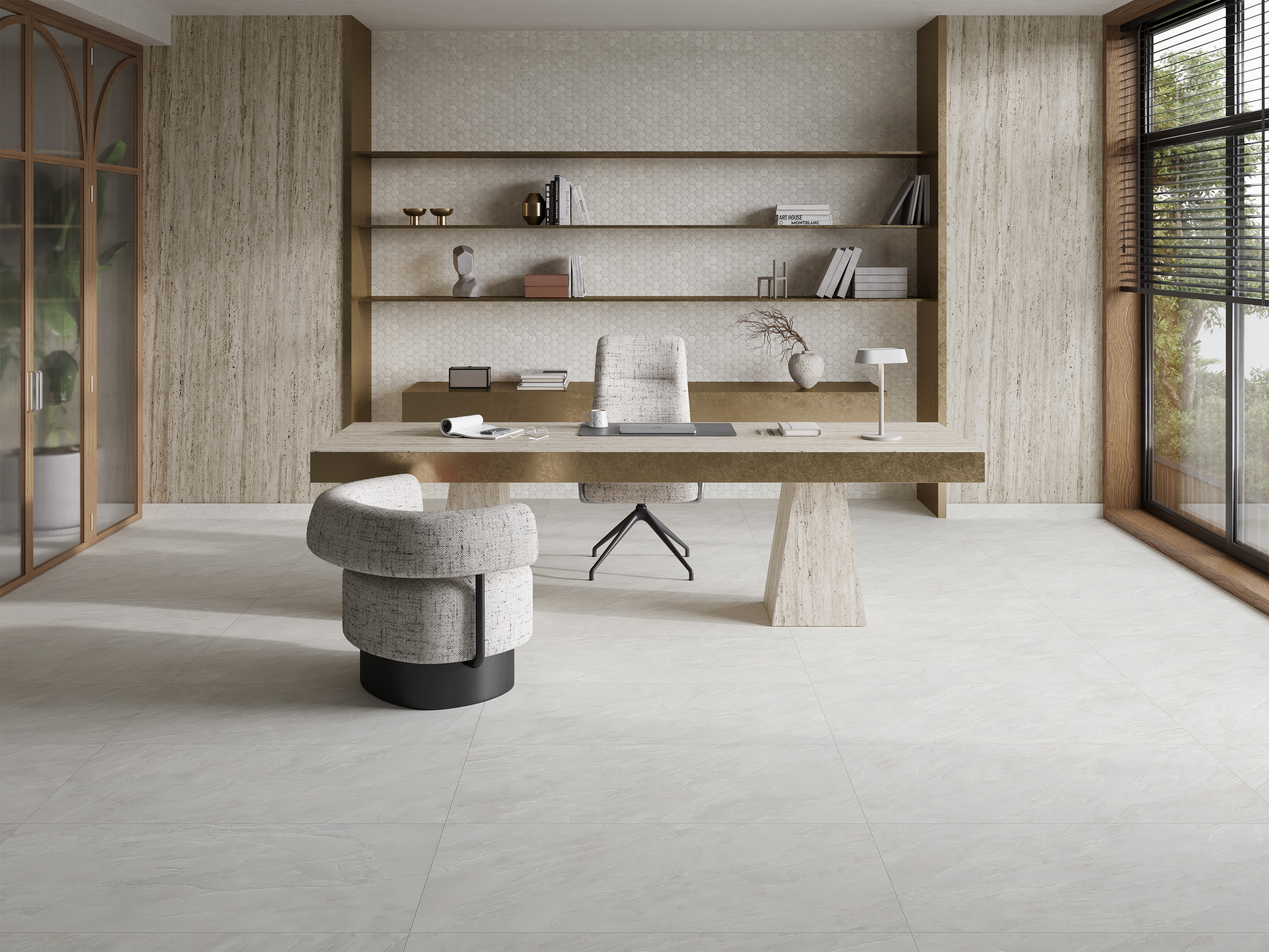 Regal Namibia Hex Mosaic Matte room scene