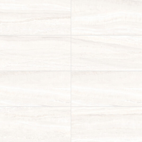 Aura White 12X24 Polished porcelain tile