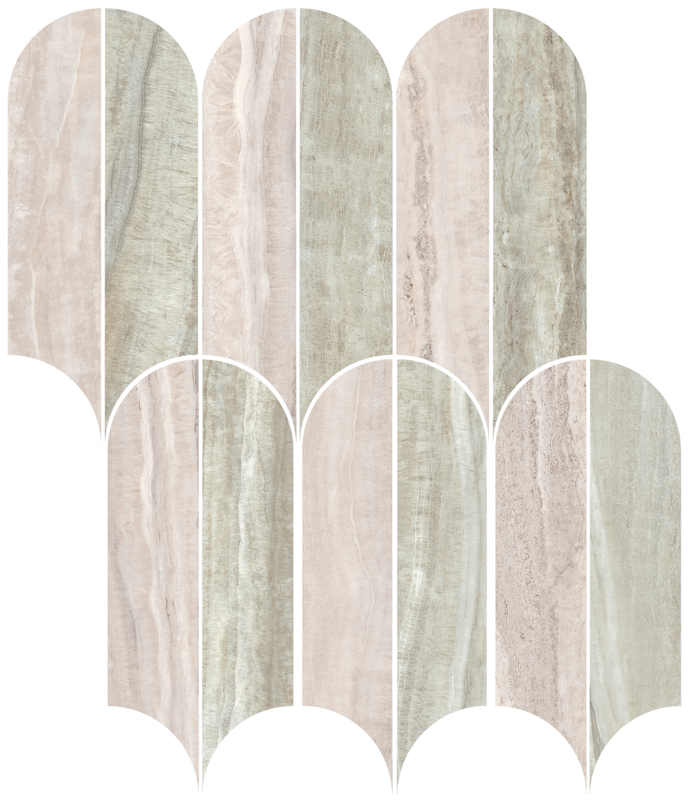 Aura Beige Parachute Mosaic Satin