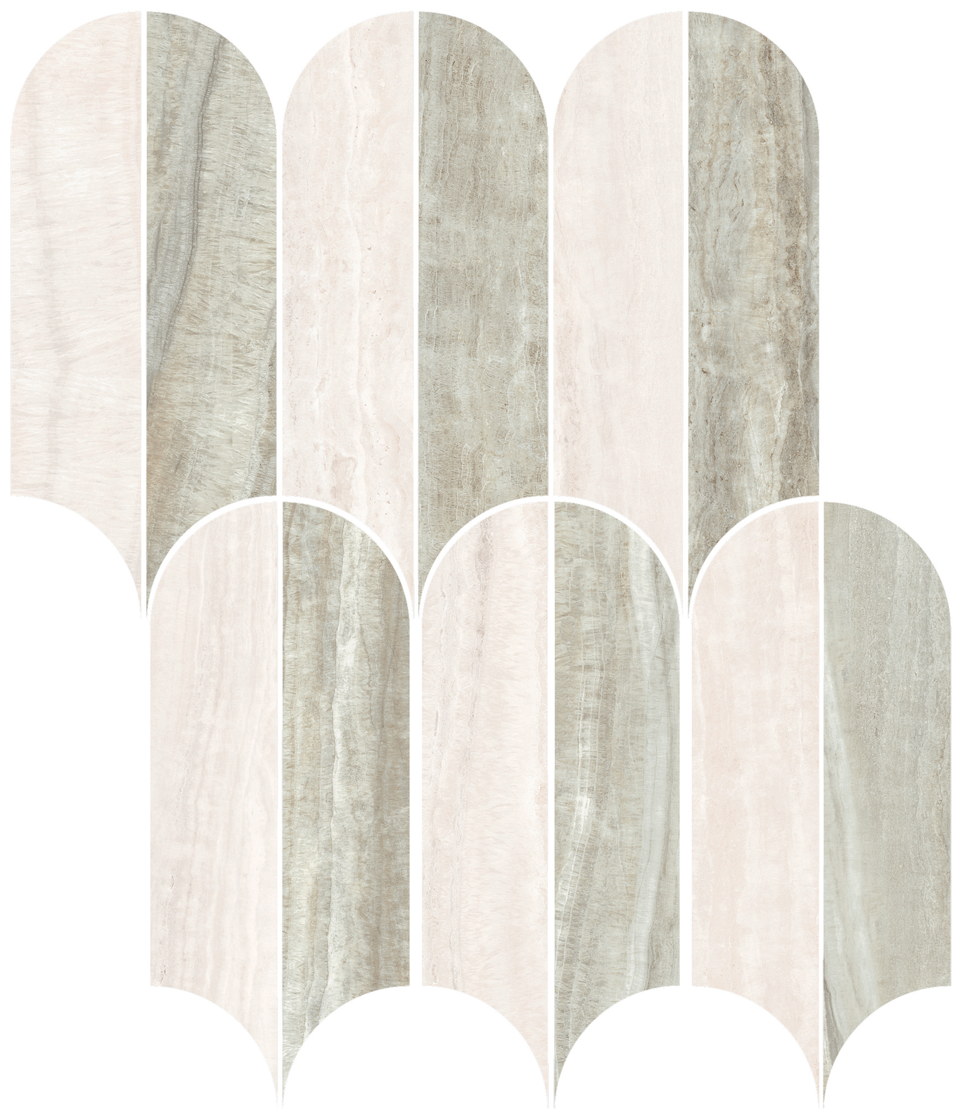 Aura Ivory Parachute Mosaic Satin